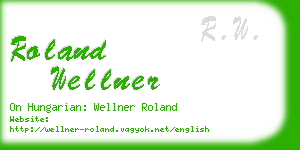 roland wellner business card